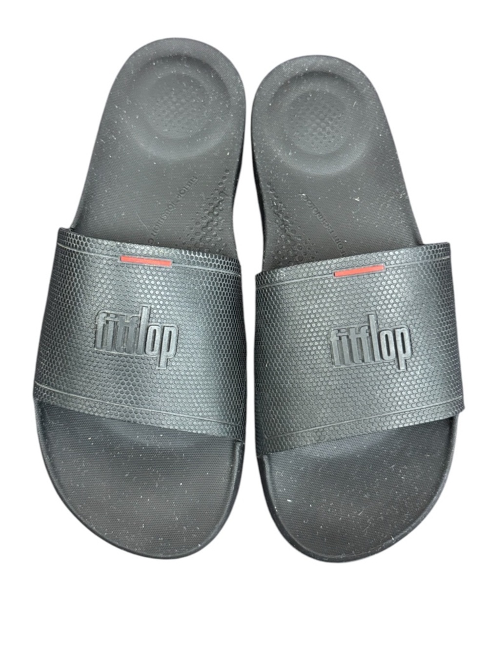 FitFlop Iqushion House Slide Sandals All Black Size 11